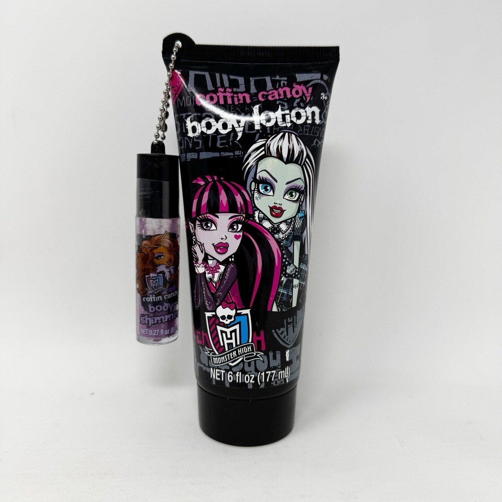 Monster High Body Lotion Coffin Candy Scent Plus Body‎ Shimmer Rare NOS Y2K